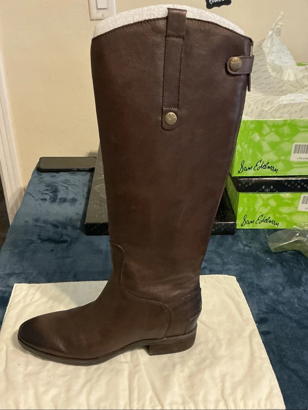 Sam Edelman Brown Leather Over-the-Knee Riding Boots